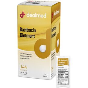 Dealmed A&D Ointment | Diaper Rash Cream for Baby with Vitamins A & D | Moisturizing Skin Protectant | Soothes and Nourishes | Healing Ointment for Dry and Cracked Skin (144 Packets/Box, Pack of 1)