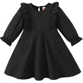 Toddler Baby Dress Floral Ruffle Sleeve Dresses for Girls Casual Party Beach Dress Kids Sundress