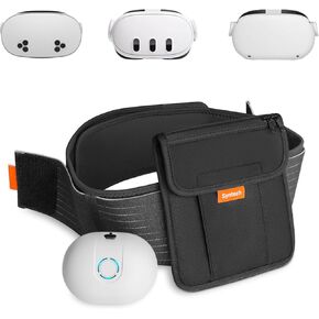 Syntech VR Battery Pack Compatible with Meta Quest 3S/Quest 3/Quest 2, 10000mAh Fast Charging for Quest 3S/Quest 3/Quest 2 Accessories, Extend Playtime, Soft Waistbelt for Great Comfort