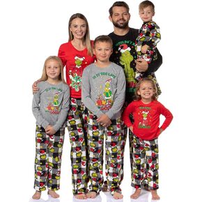Dr Seuss Pajamas The Grinch Who Stole Christmas Holiday Family Pajama Set