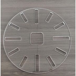10" Calibre Clock Template Handle Router Template Woodworking 1/4'' Thick DIY Clock Board with Dials Acrylic Inlay Clock Template