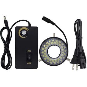 Microscope LED Ring Light Illuminator for Stereo Microscope Adjustable Stereo Zoom Camera Light 40LED