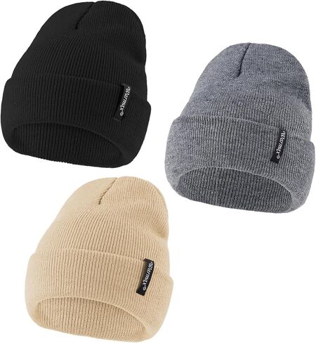 Durio 3 Pcs Baby Beanie Warm Winter hat Toddler Boys Girls Soft Knit Beanie Hats for Kids Beanie Caps in Saudi Arabia