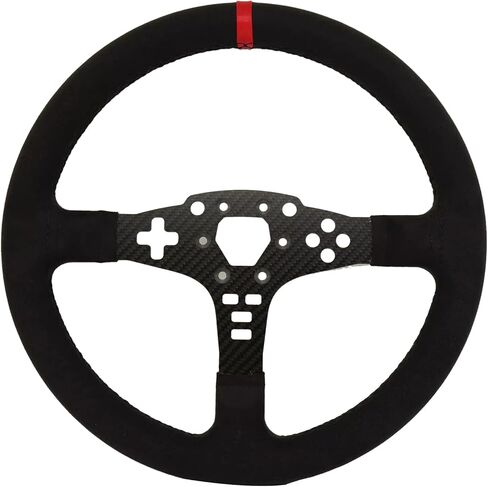Replace 13 inch lightweight Suede/Leather Steering Wheel Replace Panel For MOZA R5/R3/ES/ESX Bundle Gaming Racing Wheel (With full Suede) in Saudi Arabia