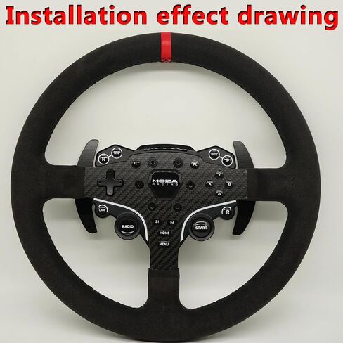 Replace 13 inch lightweight Suede/Leather Steering Wheel Replace Panel For MOZA R5/R3/ES/ESX Bundle Gaming Racing Wheel (With full Suede) in Saudi Arabia