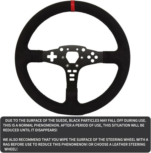 Replace 13 inch lightweight Suede/Leather Steering Wheel Replace Panel For MOZA R5/R3/ES/ESX Bundle Gaming Racing Wheel (With full Suede) in Saudi Arabia