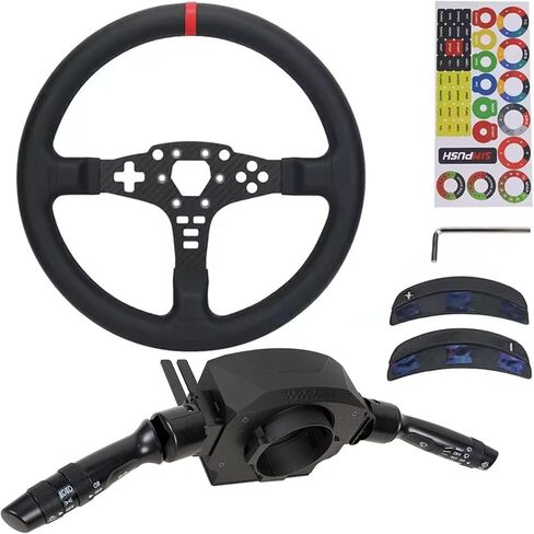 Replace 13 inch lightweight Suede/Leather Steering Wheel Replace Panel For MOZA R5/R3/ES/ESX Bundle Gaming Racing Wheel (With full Suede) in Saudi Arabia