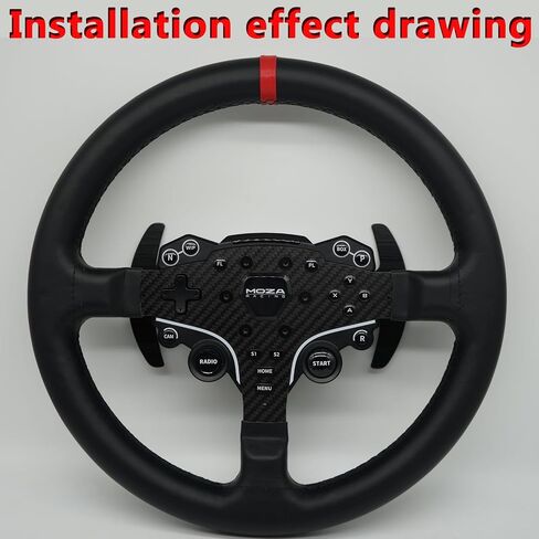 Replace 13 inch lightweight Suede/Leather Steering Wheel Replace Panel For MOZA R5/R3/ES/ESX Bundle Gaming Racing Wheel (With full Suede) in Saudi Arabia
