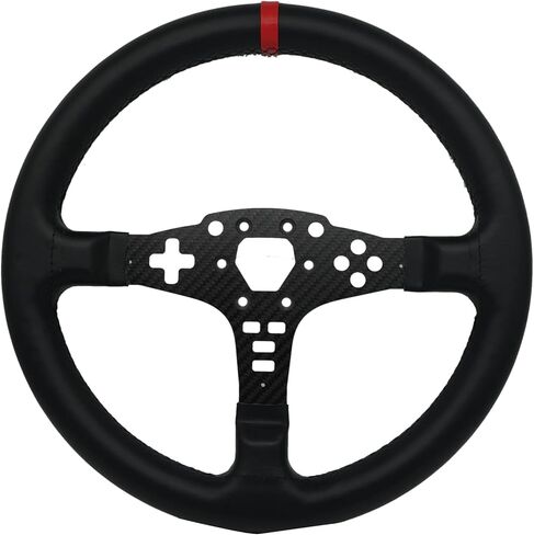 Replace 13 inch lightweight Suede/Leather Steering Wheel Replace Panel For MOZA R5/R3/ES/ESX Bundle Gaming Racing Wheel (With full Leather) in Kuwait