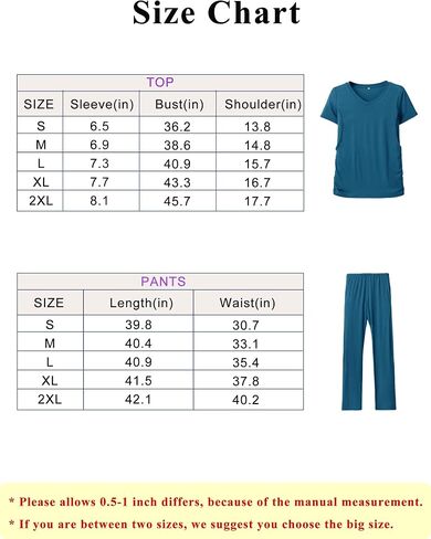 Rnxrbb V Neck Maternity Postpartum Pajamas Set Nursing Pajama Pjs for Women Breastfeeding with Pockets 2 Pieces in Saudi Arabia