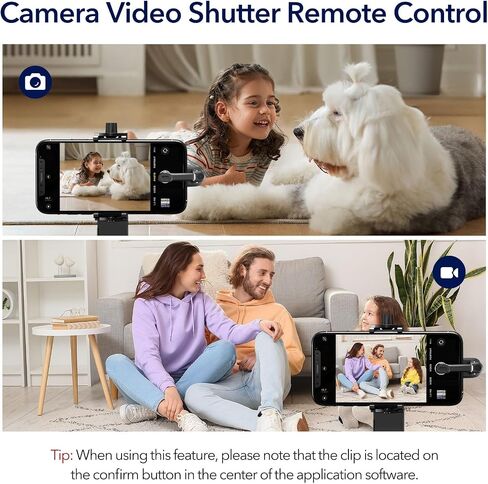 Page Turner for Kindle,Remote Control Page Turner for Kindle Paperwhite,for iPhone,iPad,Android Ebook Reading,Camera Video Record&Shutter Selfie with Storage Bag Black in Saudi Arabia