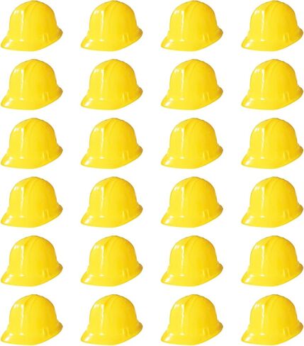 Novelty Place Construction Party Hats Toy, Yellow Soft Plastic Hats for Kids, Construction Party Dress Up Accessories (Pack of 12) in Saudi Arabia