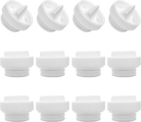 Replacement 8 Duckbill Valves/Duck Bill Valve & 4 Silicone Membrane/Diaphragm Compatible with Elvie Stride Wearable Breast Pump, Accessories Made by Durceler, Not Original Elvie Stride Pump Parts in Kuwait