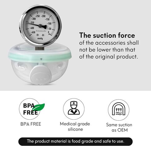 Replacement 8 Duckbill Valves/Duck Bill Valve & 4 Silicone Membrane/Diaphragm Compatible with Elvie Stride Wearable Breast Pump, Accessories Made by Durceler, Not Original Elvie Stride Pump Parts in Kuwait