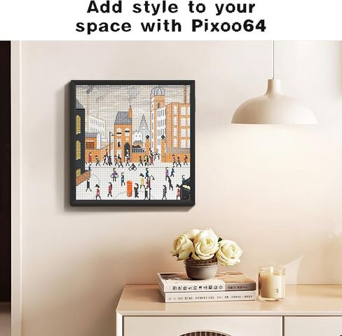 Divoom Pixoo-64 - إطار رقمي بتقنية WiFi Pixel Art مع التحكم في التطبيق وميزة إنشاء مخصصة، شاشة LED مقاس 64x64 لديكور غرفة الألعاب وعداد مروحة الوسائط الاجتماعية in Kuwait