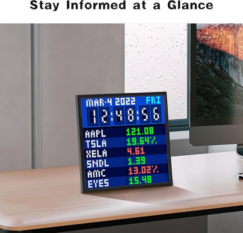Divoom Pixoo-64 - إطار رقمي بتقنية WiFi Pixel Art مع التحكم في التطبيق وميزة إنشاء مخصصة، شاشة LED مقاس 64x64 لديكور غرفة الألعاب وعداد مروحة الوسائط الاجتماعية in Kuwait