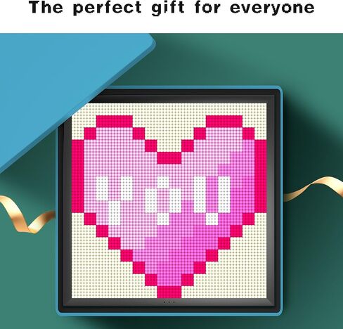 Divoom Pixoo-64 - إطار رقمي بتقنية WiFi Pixel Art مع التحكم في التطبيق وميزة إنشاء مخصصة، شاشة LED مقاس 64x64 لديكور غرفة الألعاب وعداد مروحة الوسائط الاجتماعية in Kuwait