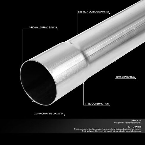 ‎DNA MOTORING ZTL-30SS 16 قطعة 3.0 بوصة من الفولاذ المقاوم للصدأ DIY أنابيب عادم مخصصة مغزل بيند الأنابيب المستقيمة ومجموعة U-Bend، ملاءمة عالمية in Saudi Arabia