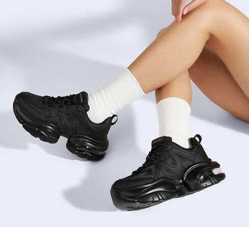 LUCKY STEP Women's Air Cushion Chunky Sneaker Fashion Thick Sole 90S Retro Dad Rave Casual Comfortable Walking Shoes in Kuwait