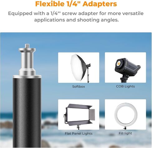 K&F Concept Light Stand for Photography, 9.1ft/2.8M Portable Extendable Photo Video Tripod Stand, Heavy Duty Light Stand Lighting Tripod with 1/4" Screw for Strobe Light/Webcams/Cameras/Softbox in Kuwait