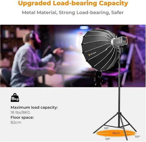 K&F Concept Light Stand for Photography, 9.1ft/2.8M Portable Extendable Photo Video Tripod Stand, Heavy Duty Light Stand Lighting Tripod with 1/4" Screw for Strobe Light/Webcams/Cameras/Softbox in Kuwait