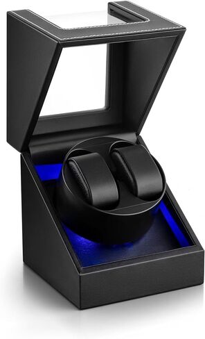 SHOWPIN Automatic Single Watch Winder: Mechanical Watch Winder Box for Women and Men Bidirection Rotation AC Adapter or Battery Powered in Saudi Arabia