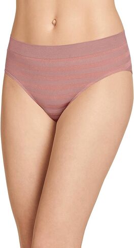 Jockey Women's Underwear Matte & Shine Seamfree Hipster, White, 5 in Saudi Arabia