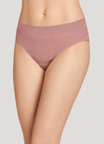 Jockey Women's Underwear Matte & Shine Seamfree Hipster, White, 5 in Saudi Arabia
