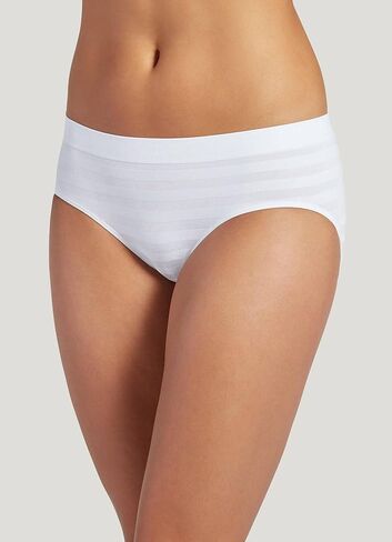 Jockey Women's Underwear Matte & Shine Seamfree Hipster, White, 5 in Saudi Arabia
