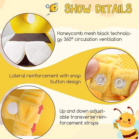 Baby Head Protector,Infant Fall Protection, Baby Head Protector Cushion Backpack with Baby Knee Pads Anti Slip Socks for Walking & Crawling (Yellow Bees) in Kuwait