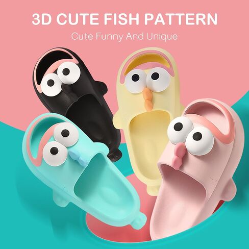 Clownfish Slippers Cloud Slides for Women Men,Tongue Kiss Slippers, Summer Funny Fish Flip Flops, Bass Slippers, Open Toe Fish Slide Sandals Shoes for Indoor Outdoor in Saudi Arabia