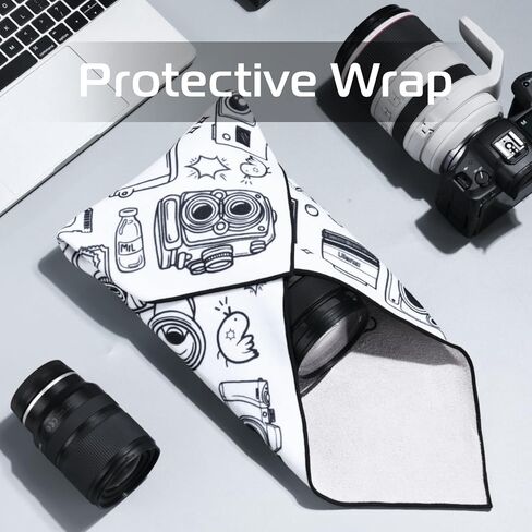 ULANZI Protective Wrap, Anti-scratch Lens Camera Wrap, Lens protector, Magic Self-Adhesive Cloth Protective Camera Wrapper for DSLR/Camera Lens/Phone/Accessories, Multicolor in Kuwait