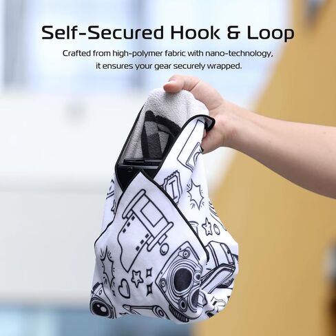 ULANZI Protective Wrap, Anti-scratch Lens Camera Wrap, Lens protector, Magic Self-Adhesive Cloth Protective Camera Wrapper for DSLR/Camera Lens/Phone/Accessories, Multicolor in Kuwait