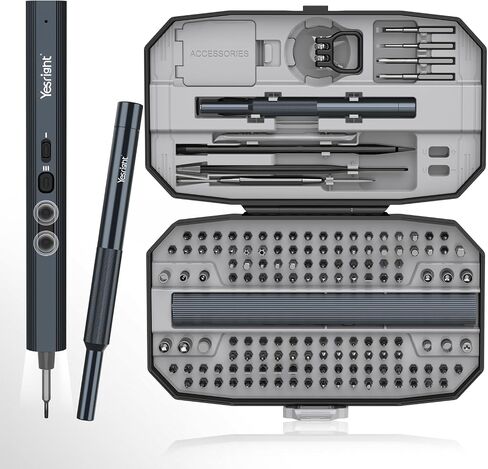 Mini Electric Screwdriver 155 in 1 Small Precision Screwdriver Set Max 5 N.m Cordless Screwdriver with 3 Torque Settings 140 S2 Magnetic Bits, Repair Tool Set for Phone Computer Watch Drones in Saudi Arabia