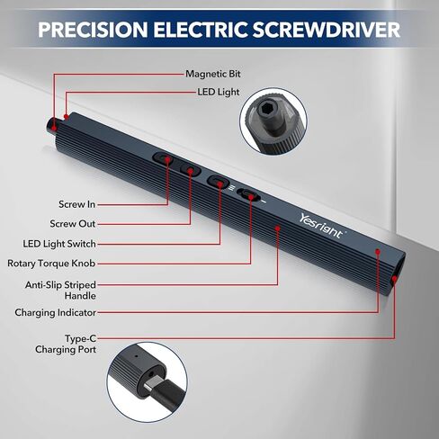 Mini Electric Screwdriver 155 in 1 Small Precision Screwdriver Set Max 5 N.m Cordless Screwdriver with 3 Torque Settings 140 S2 Magnetic Bits, Repair Tool Set for Phone Computer Watch Drones in Saudi Arabia