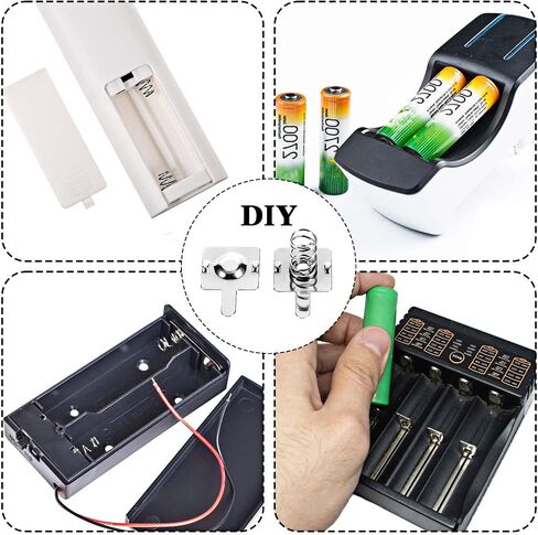 12 Pairs Battery Contacts AA Battery Springs Battery Negative to Positive Conversion Spring Contact Plated Battery Spring Contact Plate Replacement for Remote Control Battery Charger in Saudi Arabia