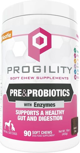 Nootie Progility Mini Pre & Probiotic Supplement, Digestive Aid Supplement for Dogs, 60 Soft Chews per Container in Kuwait