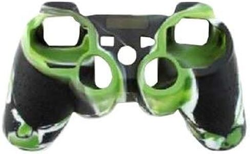 OSTENT Camouflage Silicone Skin Case Cover for Sony PS2/3 Wireless/Wired Controller - Color Dark Green in Kuwait