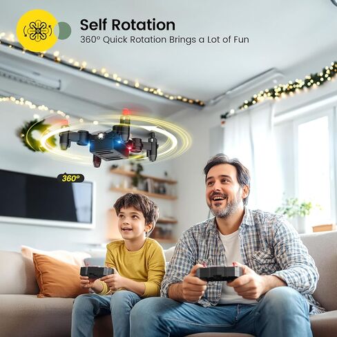 Holy Stone HS190 Drones for Kids with Christmas Gift Box, Foldable MINI Indoor Drone RC Quadcopter with 3D Flip, Throw to Go, Altitude Hold, Easy to Fly for Beginner Christmas Birthday Toy Gift, Red in Saudi Arabia
