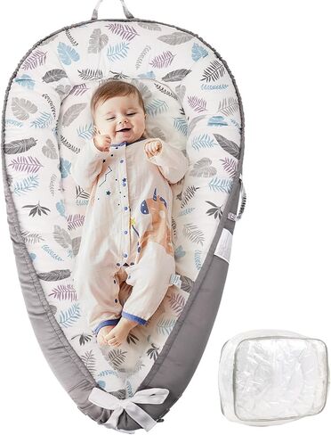 Baby Lounger - Newborn Lounger Cover Months 0-24 Months, Baby Lounger Cover Breathable & Soft Baby Nest Cover Co Sleeping Babies Essentials Gifts,Dock A Tot Portable Infant Lounger Baby Floor Seat in Saudi Arabia
