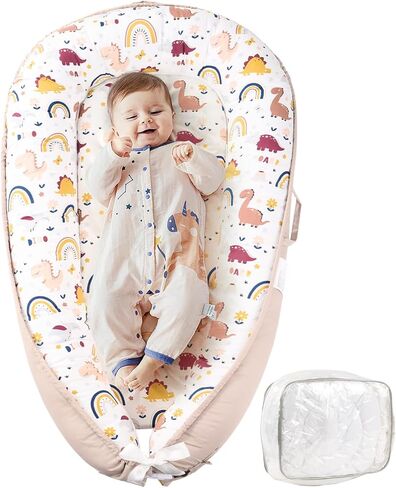 Baby Lounger - Newborn Lounger Cover Months 0-24 Months, Baby Lounger Cover Breathable & Soft Baby Nest Cover Co Sleeping Babies Essentials Gifts,Dock A Tot Portable Infant Lounger Baby Floor Seat in Saudi Arabia