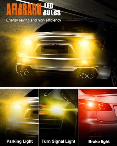 2024 جديد CANBUS 7440/7443 LED لمبة أضواء الفرامل الحمراء، 7441 7444 T20 992 W21W استبدال LED لأضواء وقوف السيارات الخلفية، مقاومة مدمجة مضادة للفلاش خالية من الأخطاء (حزمة من 2) in Kuwait