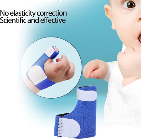 جبيرة إبهام الطفل، جبيرة إبهام الأطفال، جبيرة إبهام الطفل، واقي أصابع داعم للإبهام، مثبت تثبيت إبهام ناعم للرضع، أزرق (XS) in Kuwait
