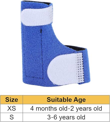 جبيرة إبهام الطفل، جبيرة إبهام الأطفال، جبيرة إبهام الطفل، واقي أصابع داعم للإبهام، مثبت تثبيت إبهام ناعم للرضع، أزرق (XS) in Kuwait