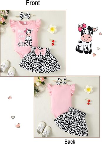 SUNNY PIGGY Baby Girl Clothes Newborn Dress Infant Romper Summer Outfit Cute Toddler Clothing Skirt Set in Kuwait