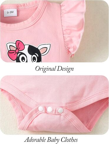 SUNNY PIGGY Baby Girl Clothes Newborn Dress Infant Romper Summer Outfit Cute Toddler Clothing Skirt Set in Kuwait