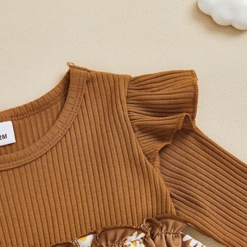 fhutpw Baby Toddler Girl Dress Fall Knitted Long Sleeves Casual Daisy Dresses for Girls 6 12 18 Months 2T 3T Outfits in Saudi Arabia