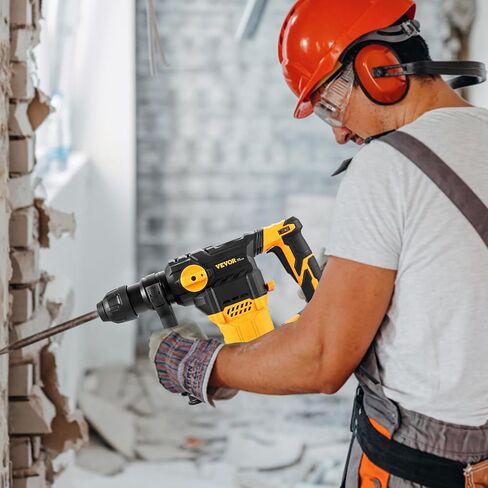 VEVOR 1-9/16 Inch SDS-Plus 13 Amp Heavy Duty Rotary Hammer Drill, Heavy Duty Chipping Hammers with Vibration Control & Safety Clutch, Electric Demolition Hammers Variable Speed,Power Tool For Concrete in Saudi Arabia