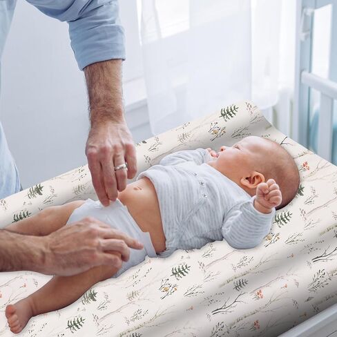 Changing Pad Cover Ultra Soft Breathable Changing Table Sheets 2 Packs, Muslin Baby Diaper Change Table Pad Covers for Girls & Boys 6.3 x 5.5 Inch (Tree) in Saudi Arabia