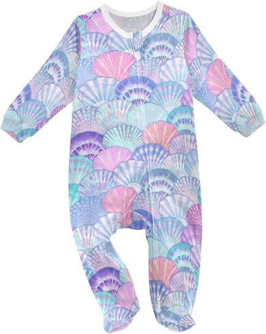 Dussdil Baby One-Piece Footies Newborn Rompers Pajamas Cotton Footed Pjs for Sleep Play Boys Girls in Kuwait